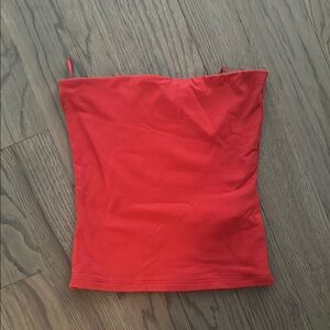 Abercrombie & Fitch Red Strapless Fitted Camisole